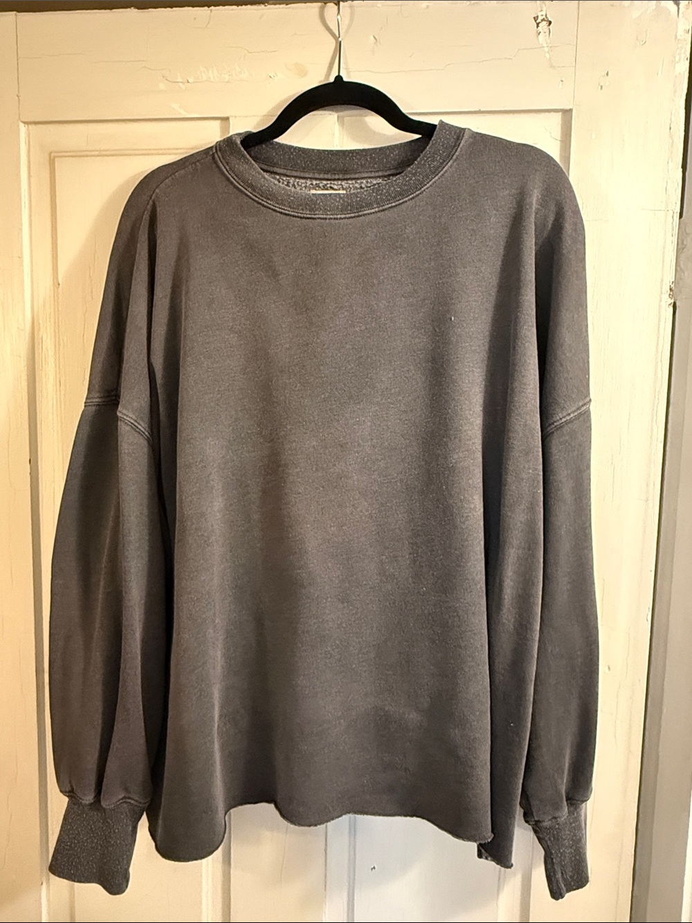 Abercrombie & Fitch Women's Washed Charcoal Crewneck and Sweatpants Matching Set